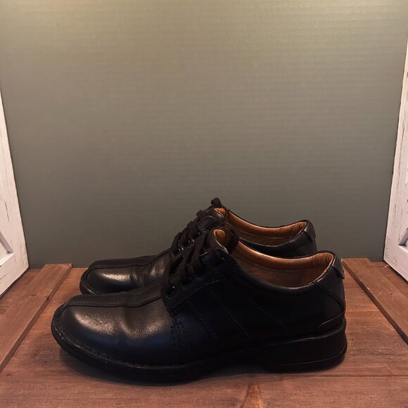 Clarks Ortholite Mens 14885 Black Leather Ankle Work Boots Shoes Size 9M main image 7